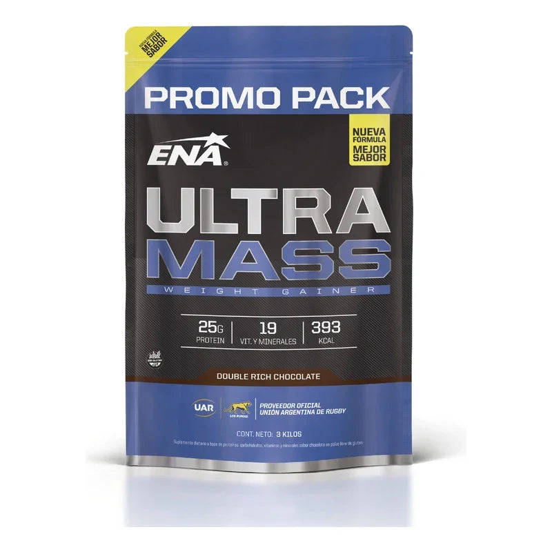 Ena Sport Ultra Mass Ganador De Peso Y Masa X3kg Sabor Chocolate