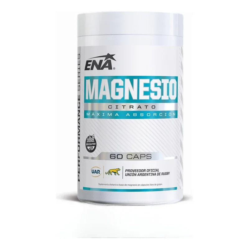 Citrato De Magnesio Cápsulas Ena Sport - 60 Caps Sabor Sin Sabor
