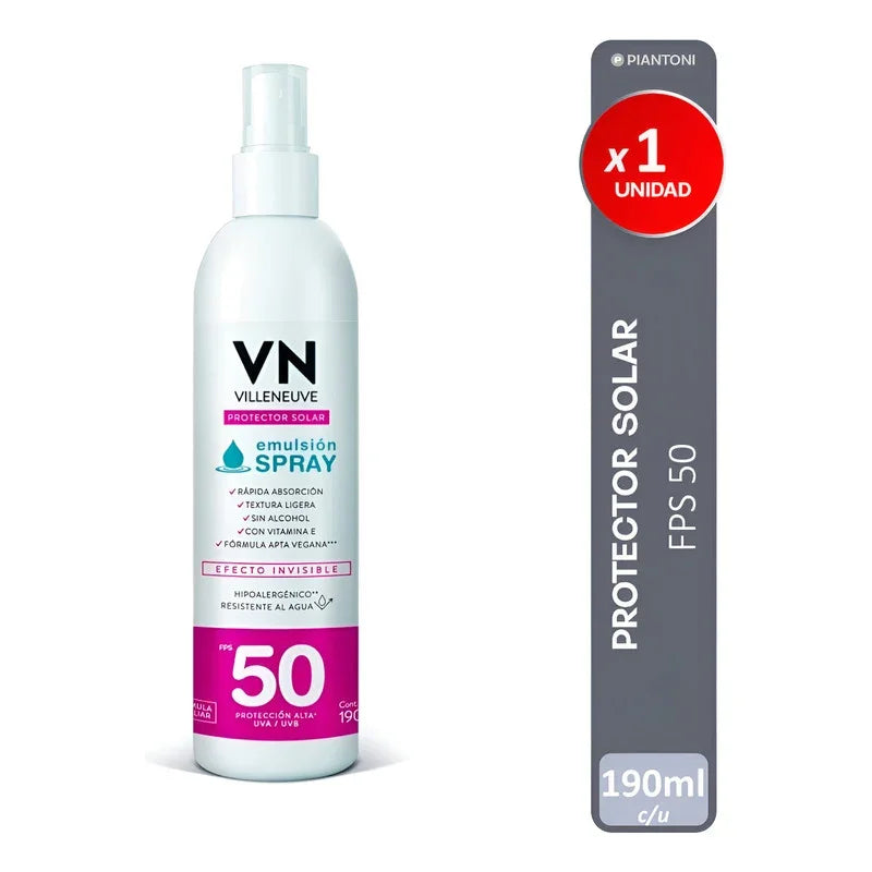 Vn Protector Solar Spray Invisible Emulsión Fps50 190ml