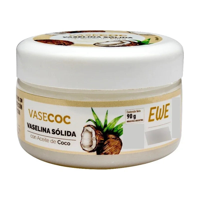 Vasecoc Ewe Vaselina Solida Con Aceite Puro De Coco 90g