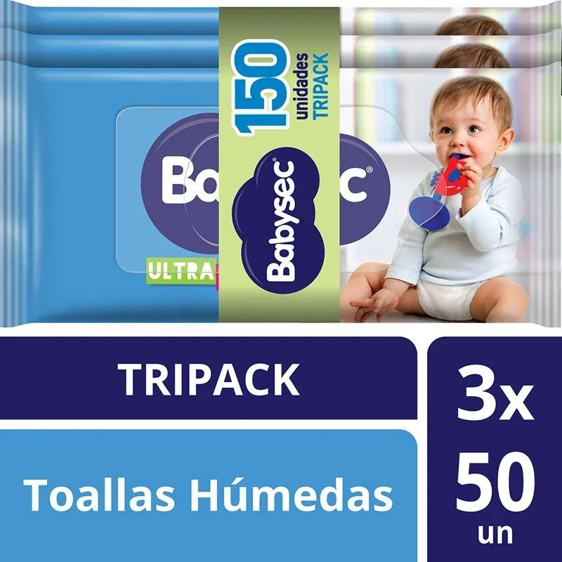 Toallitas Humedas Babysec Ultra Fresh 3 X 50un