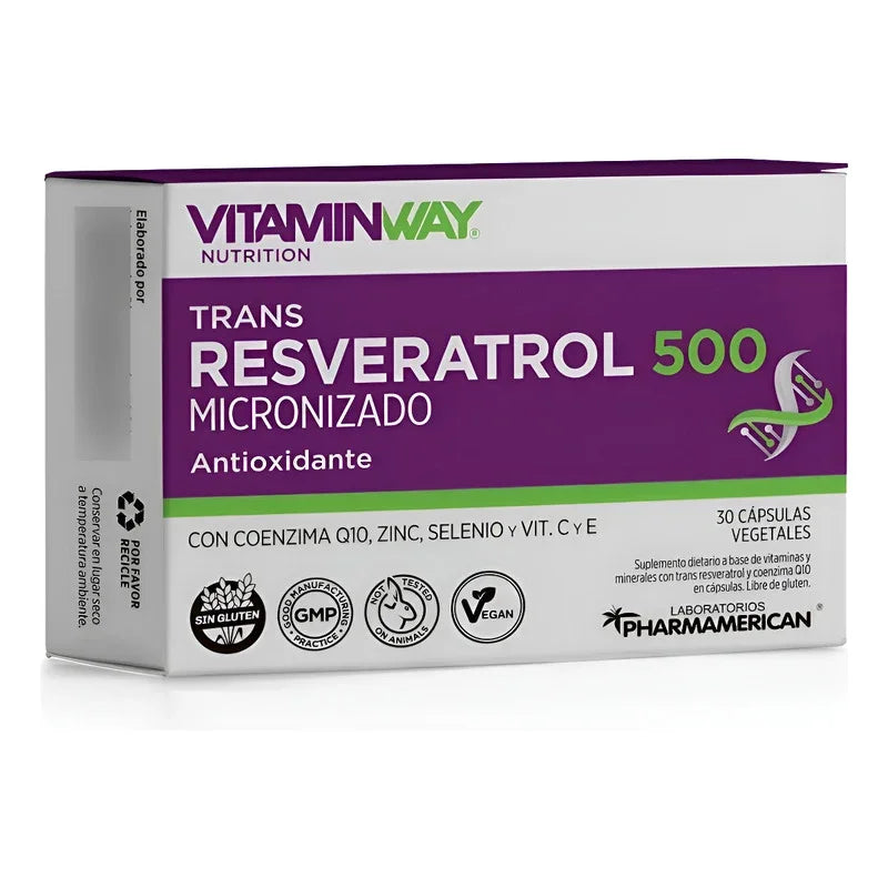 Trans Resveratrol 500 Vitamin Way X 30 Capsulas Sin Sabor Sin Sabor