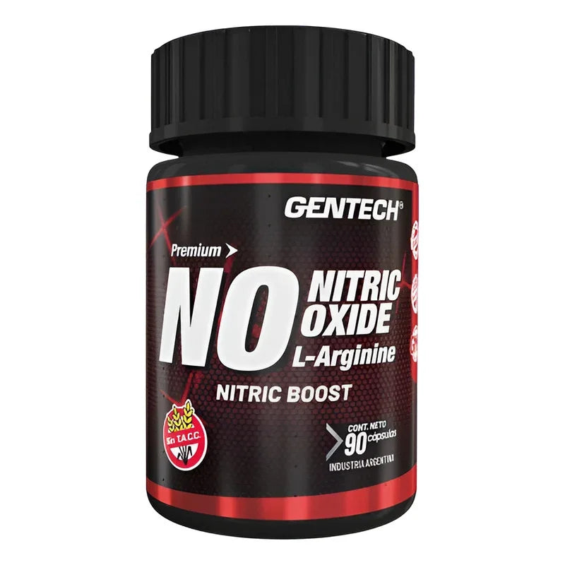 Nitric Oxide 90 Cap Gentech Pre Entreno Oxido Nítrico Sin Tacc Sabor Sin Sabor