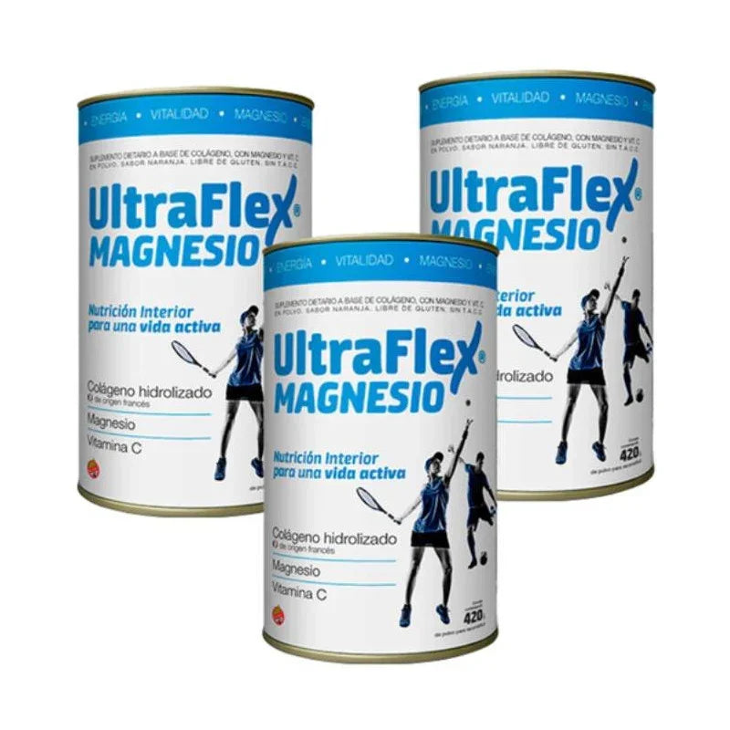 Suplemento Nutricional Trb Pharma Ultraflex Magnesio Naranja 420g Pack X3