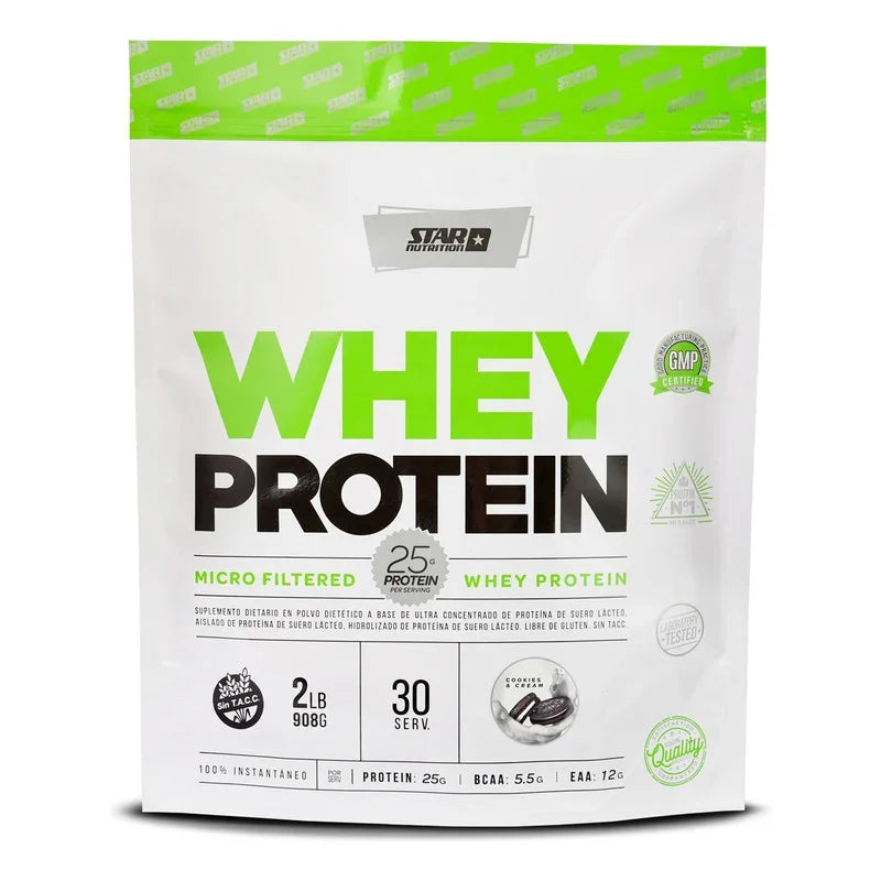 Star Nutrition Whey Protein 2 Lb Sabor Cookies And Cream Doypack
