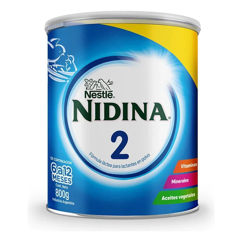 Nestlé Nidina 2 Leche En Polvo 800g Para Bebés De 6 A 12 Meses