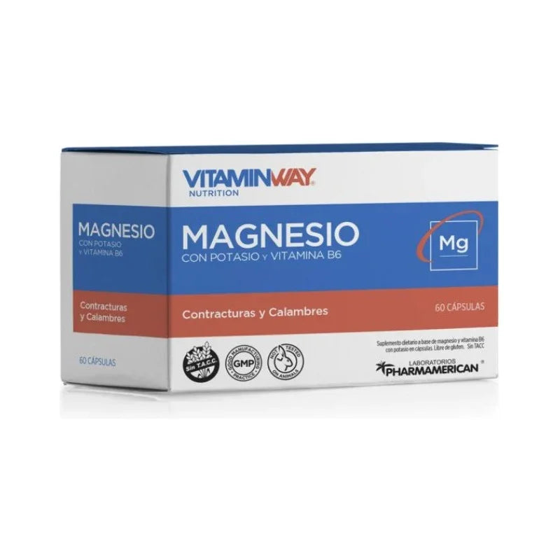 Magnesio Con Potasio Y Vitamina B6 Vitamin Way X 60 Capsulas Neutro
