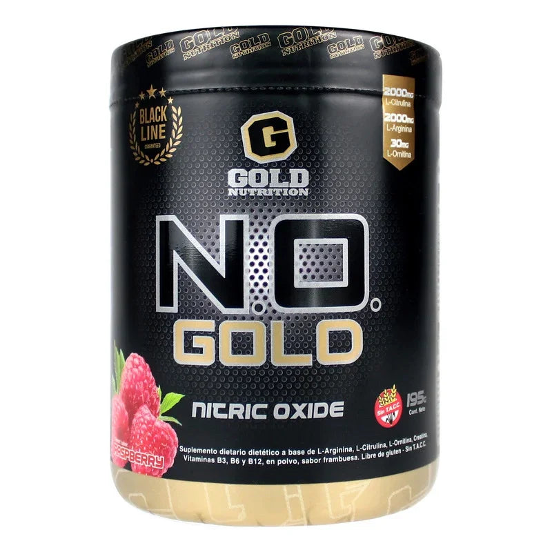 No Gold Oxido Nitrico 195gr Sabor Raspberry Gold Nutrition Frambuesa