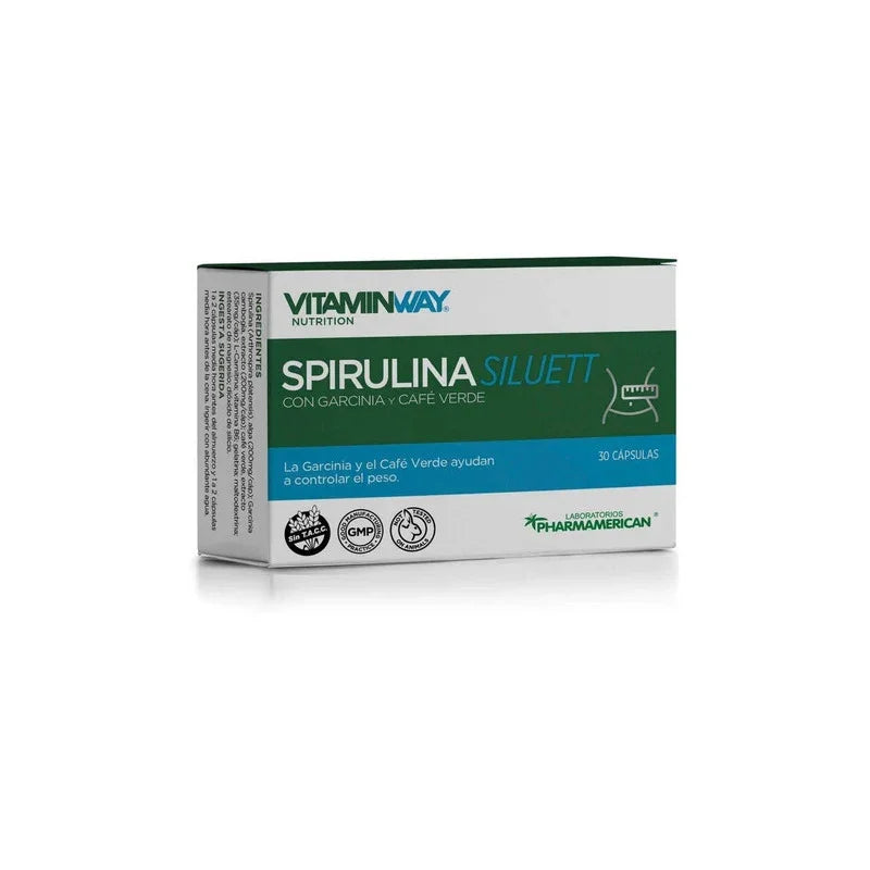 Vitamin Way Spirulina Siluett Con Garcinia Y Café Verde X30 Sabor Sin Sabor