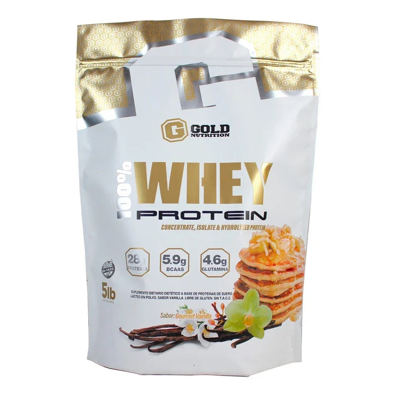 100% Whey Protein Gold Nutrition Sabor Gourmet Vainilla X5lb Vainilla Gourmet