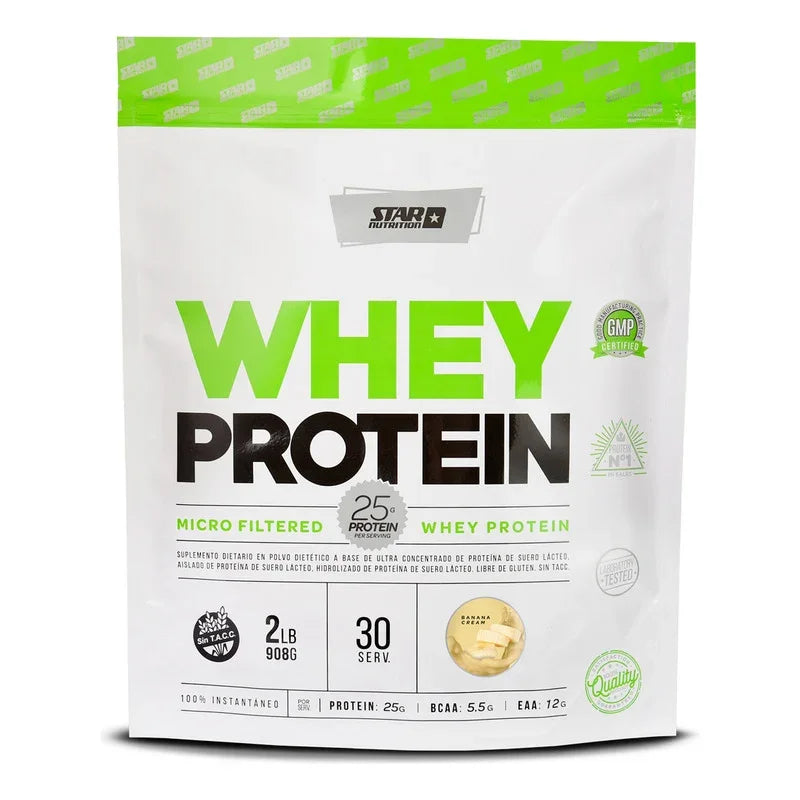 Star Nutrition Whey Protein Sabor Banana Cream Doypack 908g