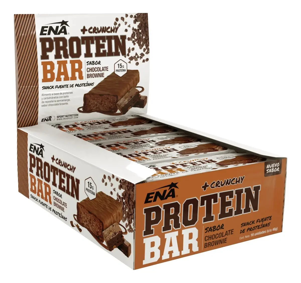 Protein Bar (16 Un) Ena Sport - Proteina En Barra Sabor Chocolate brownie