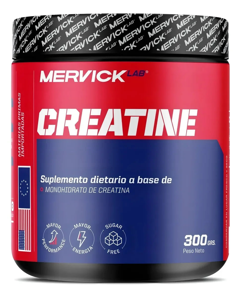 Mervick Lab, Creatina Monohidrato Premium, Potenciador 300g