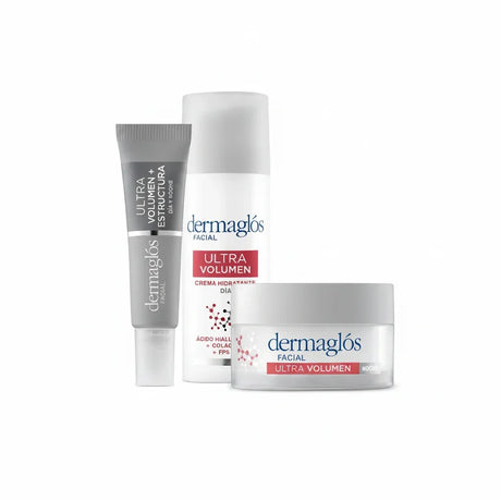 Kit Facial Dermaglós Ultra Volumen Crema Dia Noche Ojos
