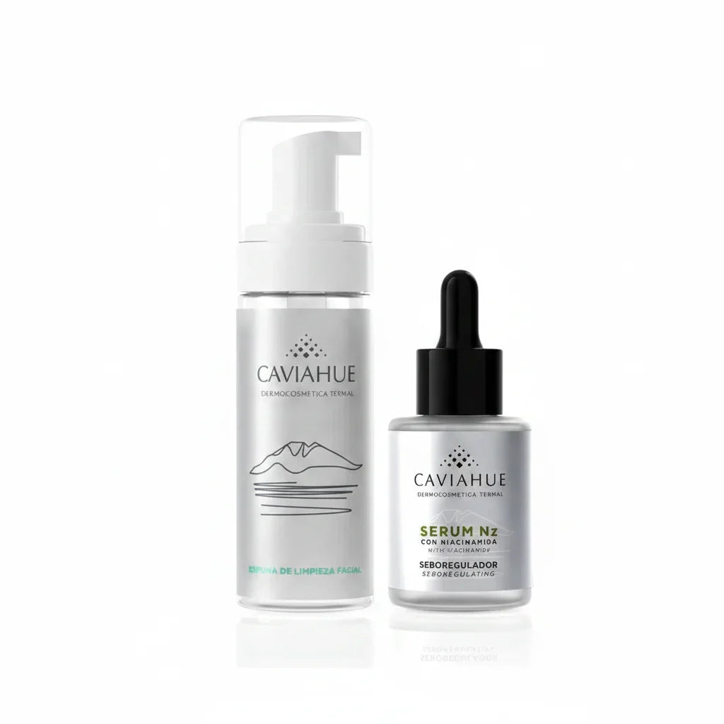 Kit Caviahue Espuma limpieza + Serum Niacimida Seboregulador