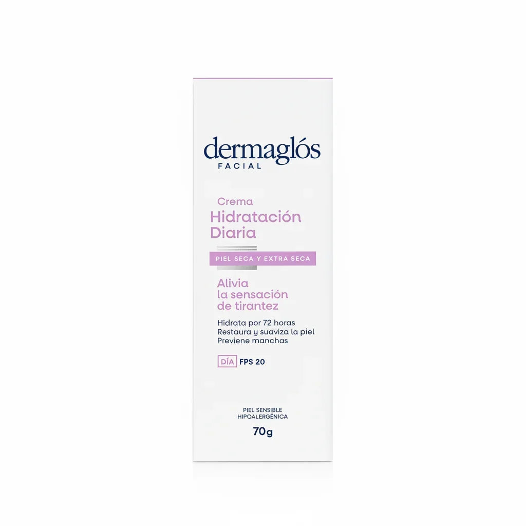Crema Dermaglós Facial Hidratante de día FPS20 piel seca 70g