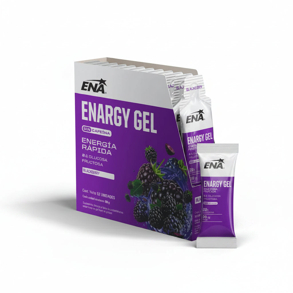 Energy Gel Sin Cafeína Blackberry ENA Caja 12 Unidades