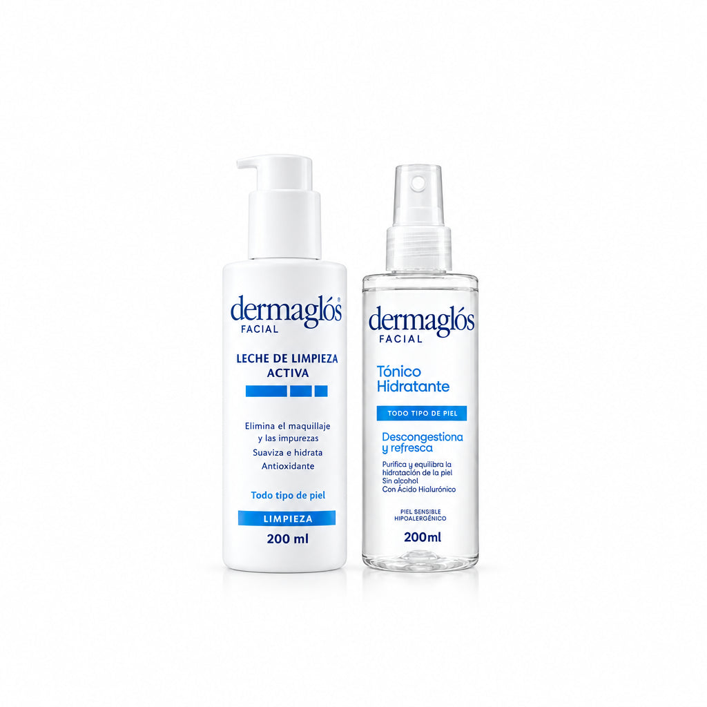 Dermaglós Combo Leche De Limpieza + Tónico Descongestivo