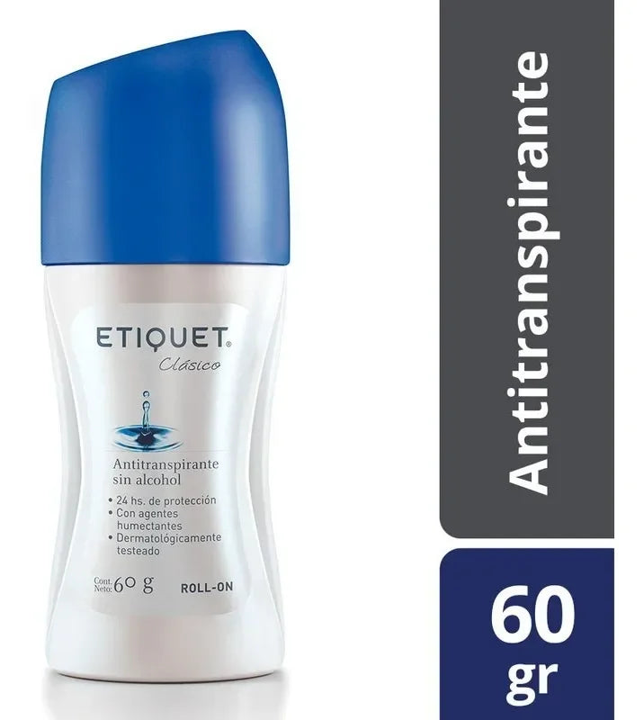 Antitranspirante Roll-on Etiquet Clásico Sin Alcohol 60 gramos
