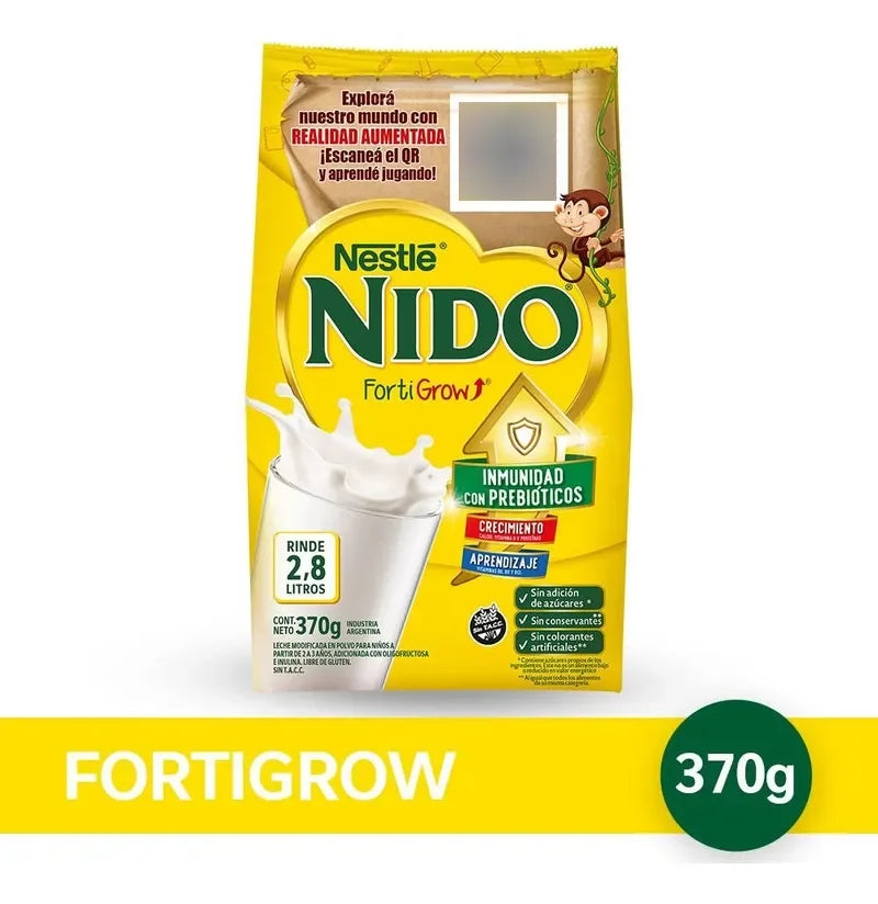 Nido Fortigrow Leche En Polvo 370gr