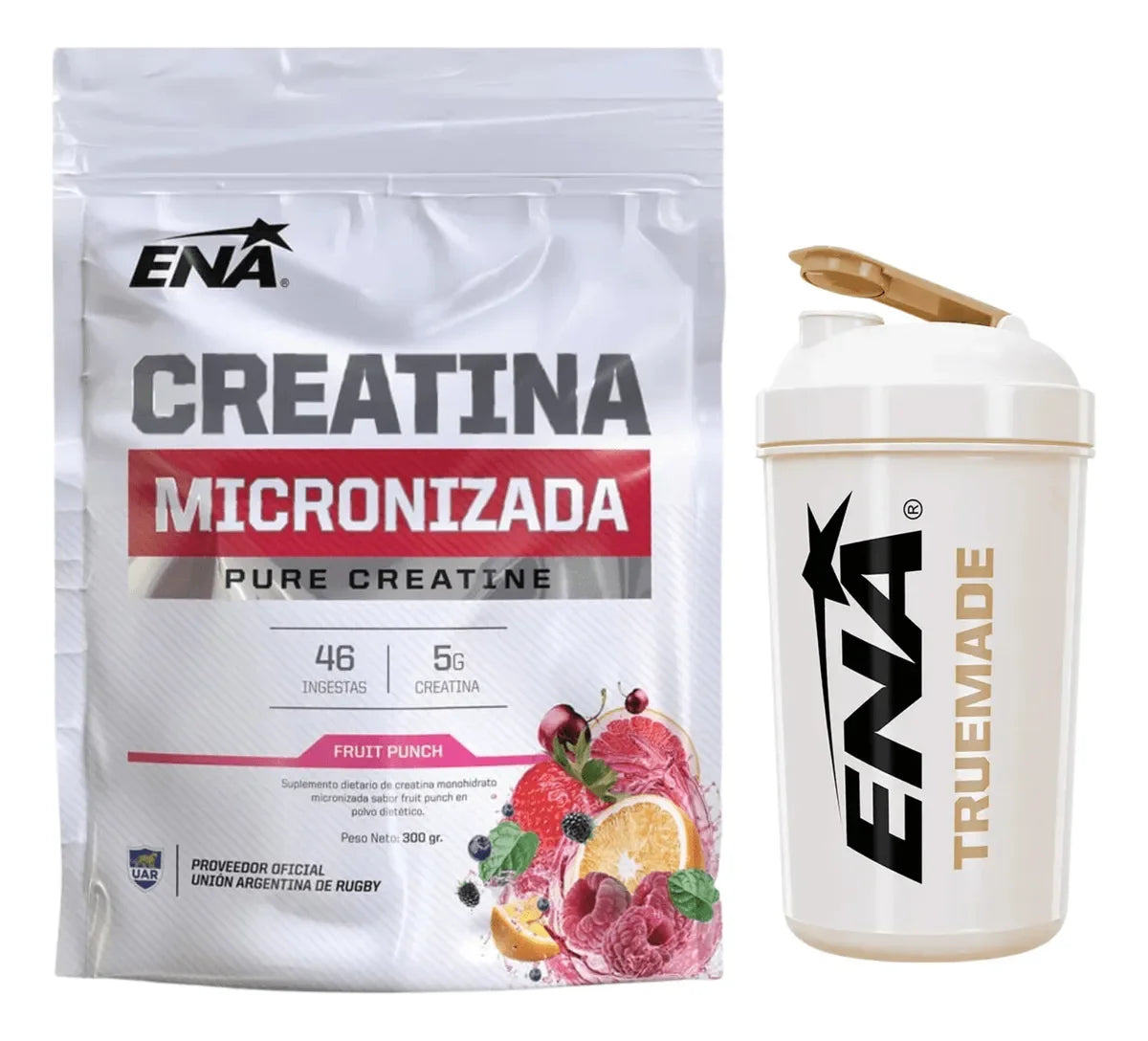 Ena Creatina Micronizada Fruit Punch + Shaker 600cc