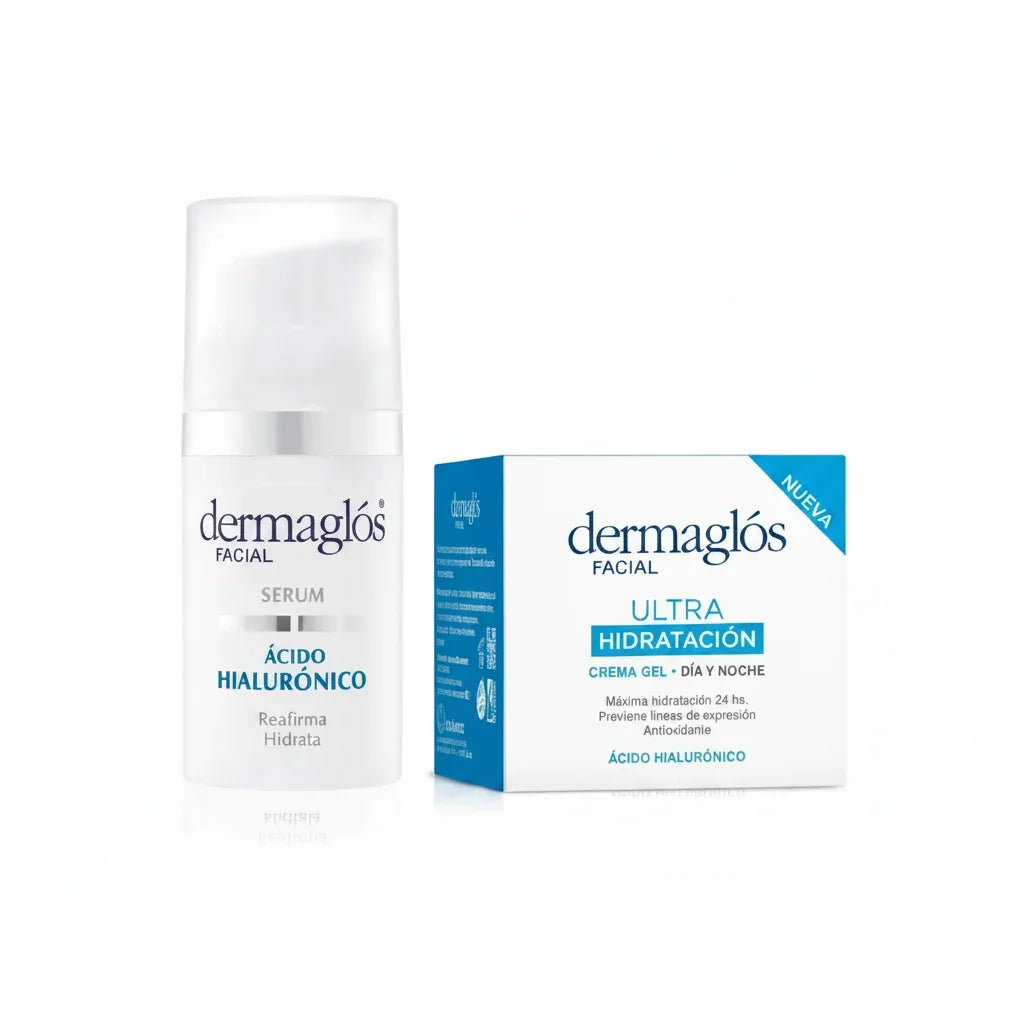 Kit Facial Dermaglós Serum + Crema Gel Ultra Hidratacion