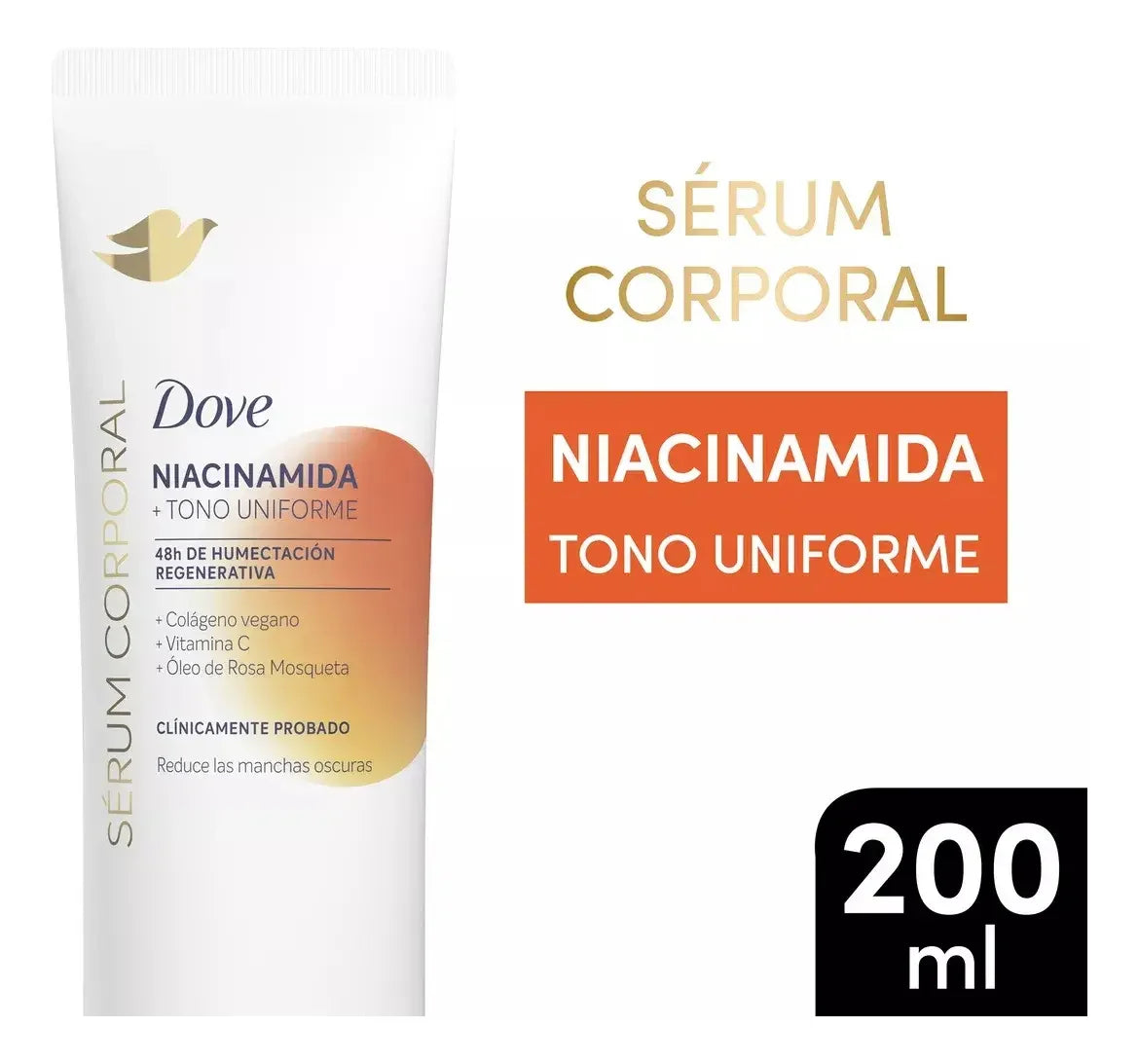 Dove Sérum Corporal con Niacinamida, Uniforma el Tono, 200ml
