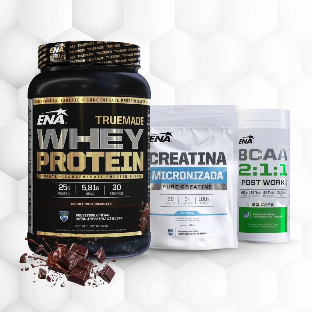 Proteina Ena Combo Crecimiento Muscular + Creatina + Bcaa