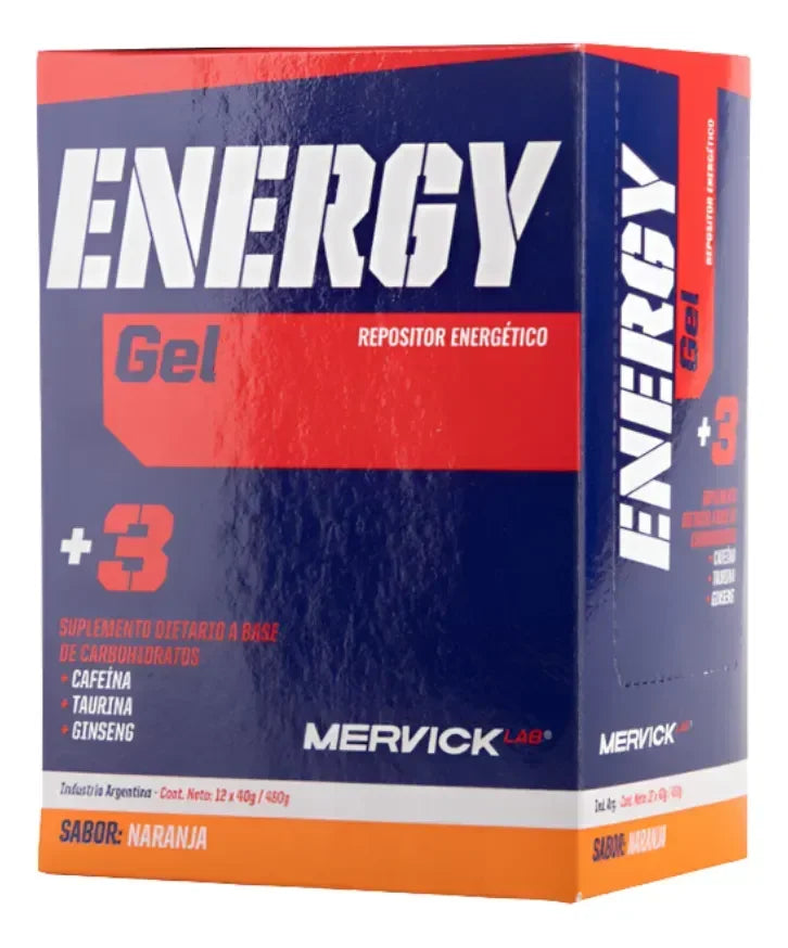 Suplemento En Gel Mervicklab Energy Energetico Sabor Naranja Naranja