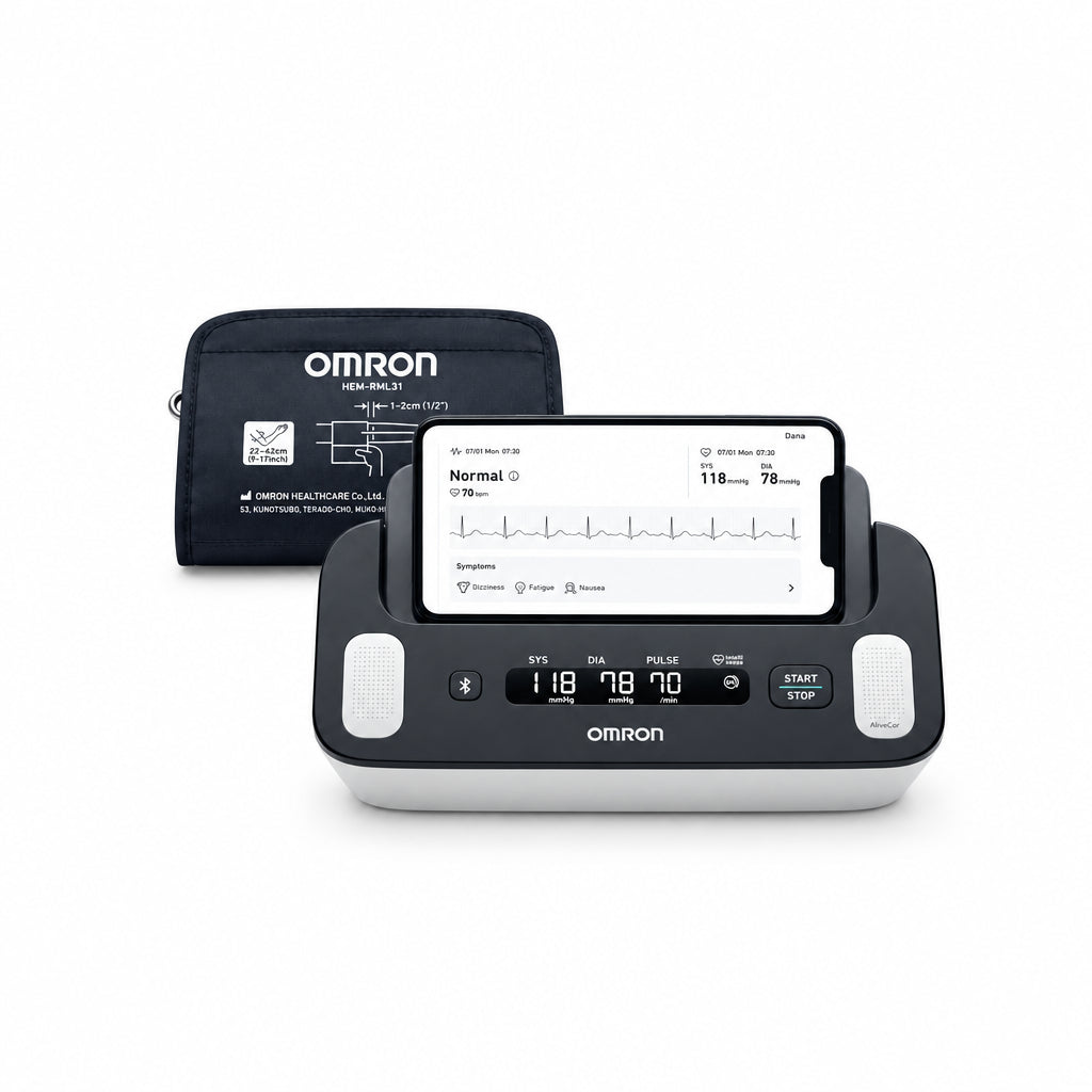 Tensiómetro Digital De Brazo Omron Complete Hem-7530t Ecg Color Negro