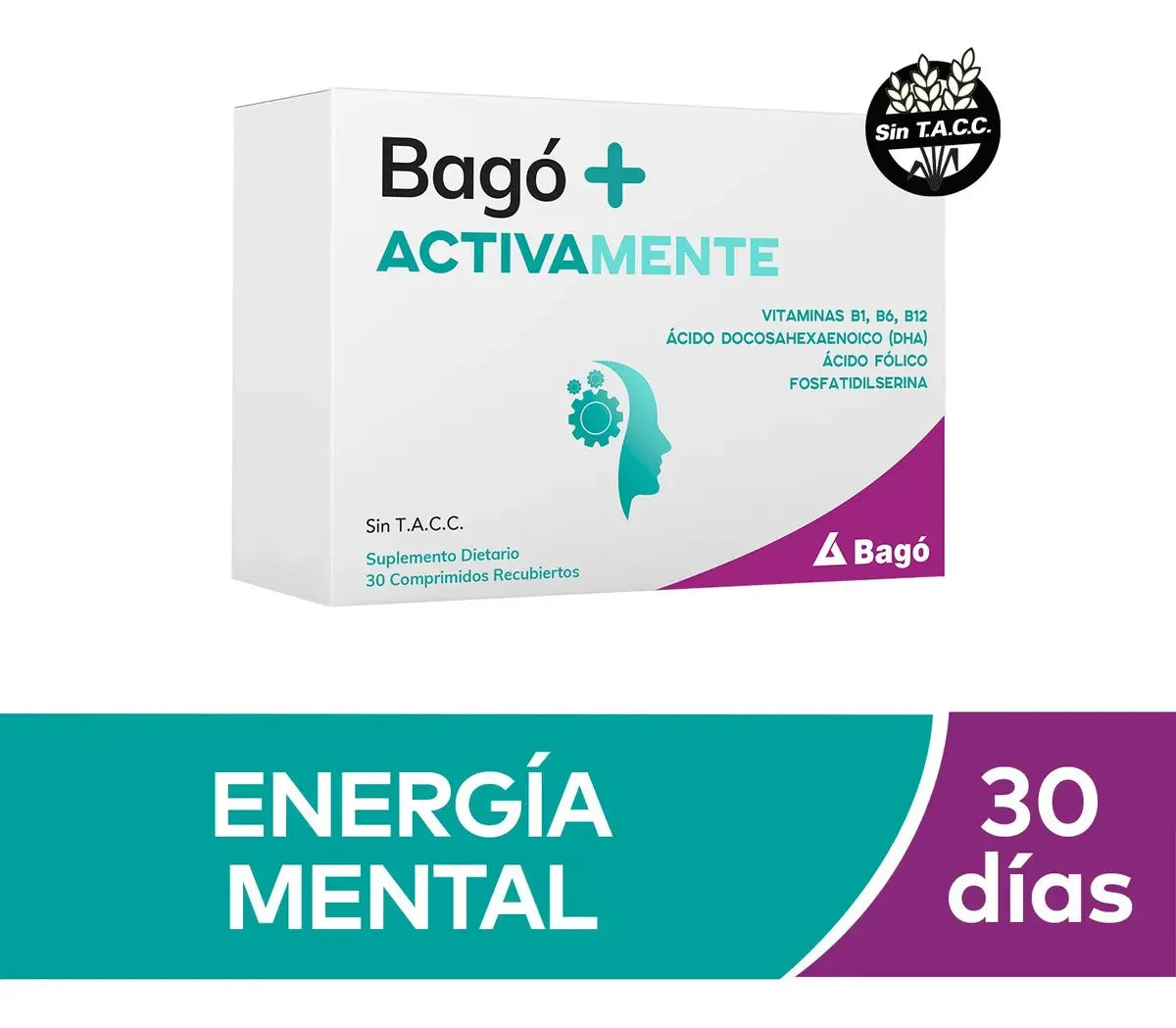 Suplemento Bagó+ Activamente Vitamina B Dha X 30 U