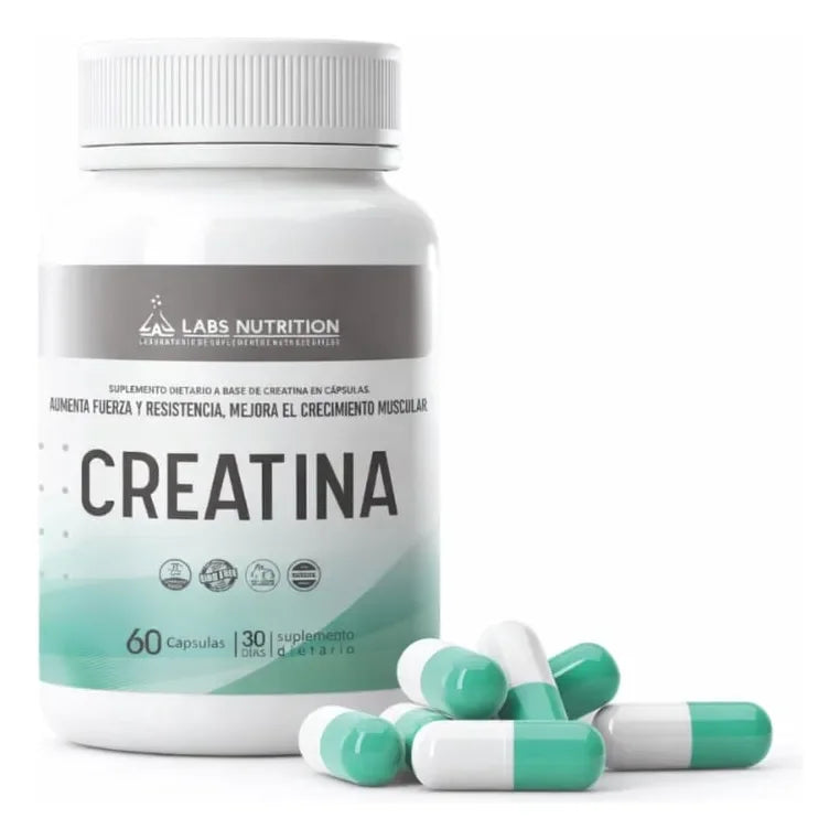 Creatina Monohidrato Labs Nutrition, Capsulas Sin Sabor