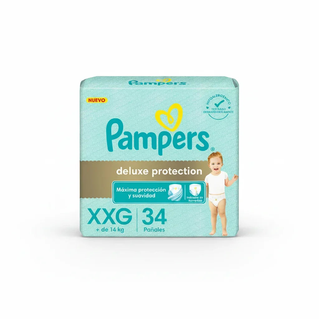 Pañales Pampers Deluxe Protection Talle XXG 34 Un