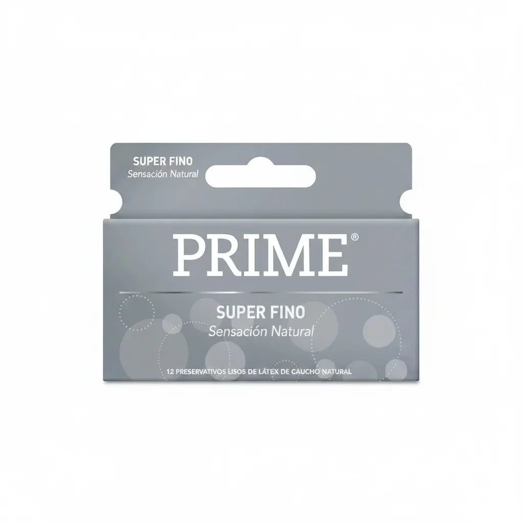 Preservativos Prime De Látex Súper Fino X 12 Unidades