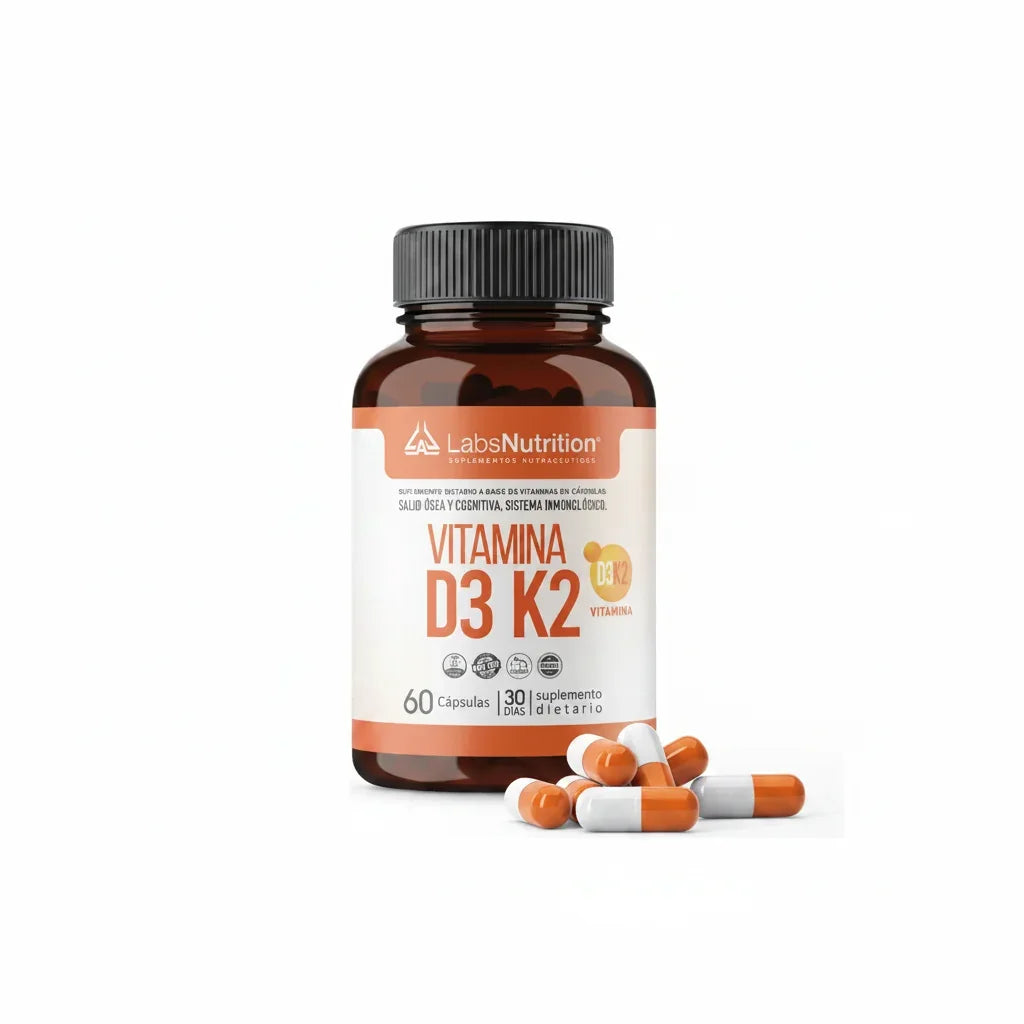 Vitaminas D3 K2 Labs Nutrition 60 Cápsulas Veganas Colecalciferol