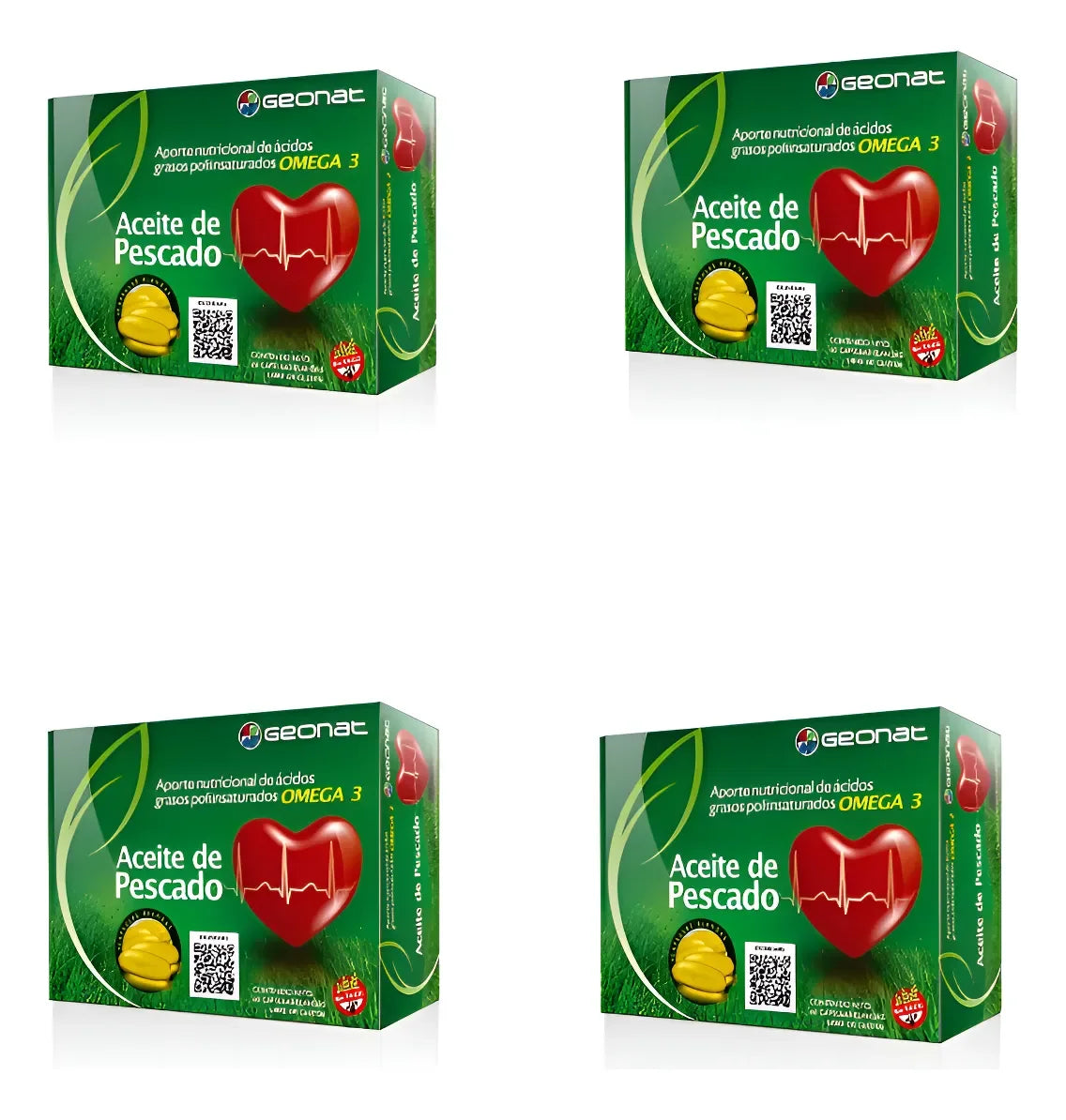 X 4 Omega3  x60 Salud Sistema Cardiovascular Aceite De Pescado  Neutro