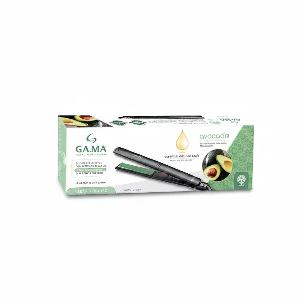 Gama Plancha Avocado Ceramic Ion + Nano Silver Color Negro Con Verde