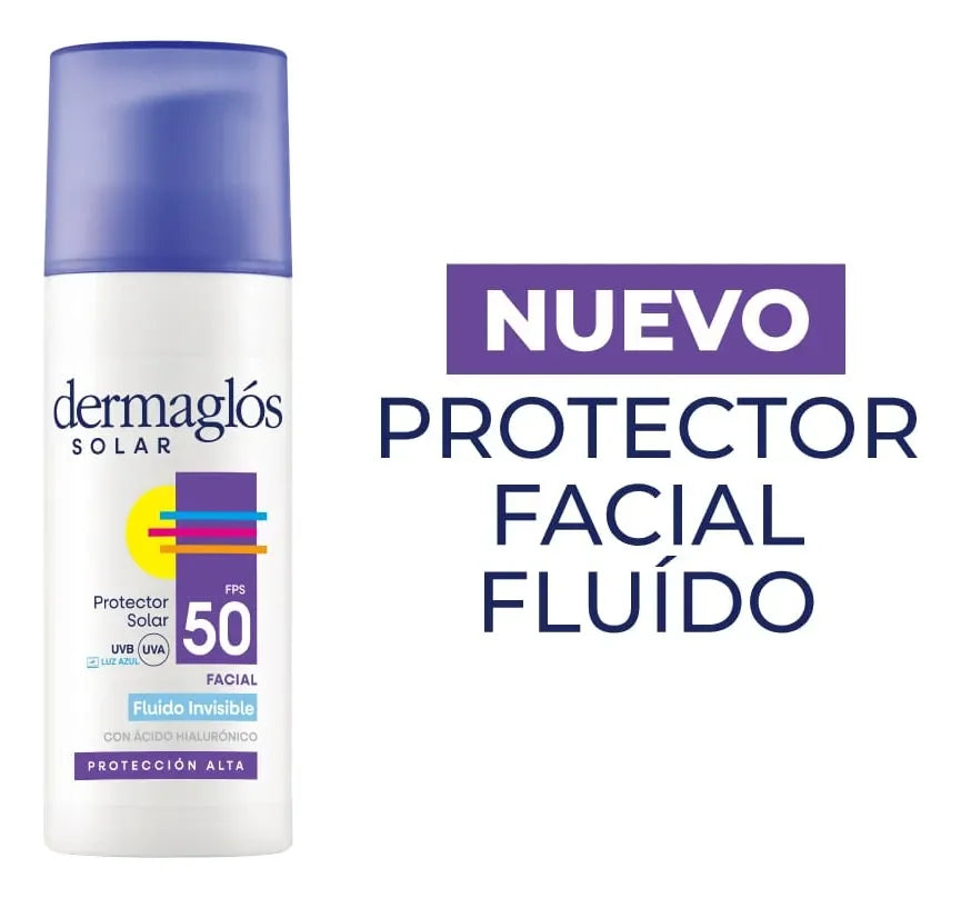 Dermaglós Protector Solar Facial Fps50 Fluido Invisible