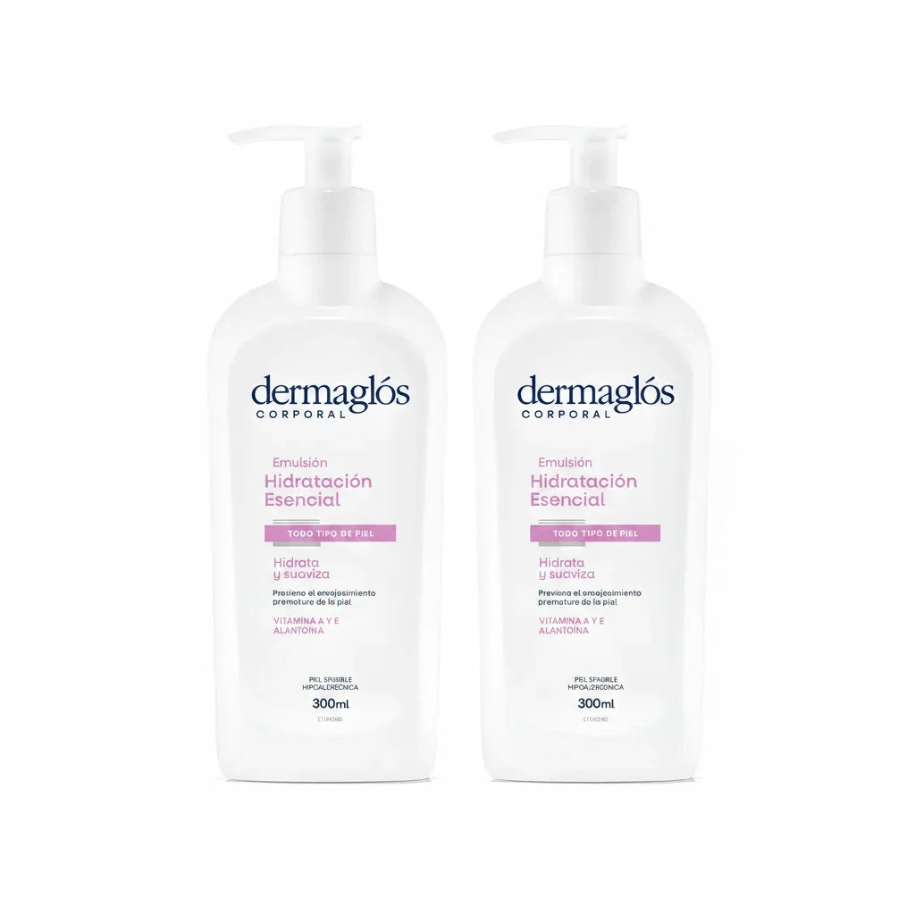 Pack x2 Emulsión Corporal Dermaglós Hidratación Esencial 300 Ml
