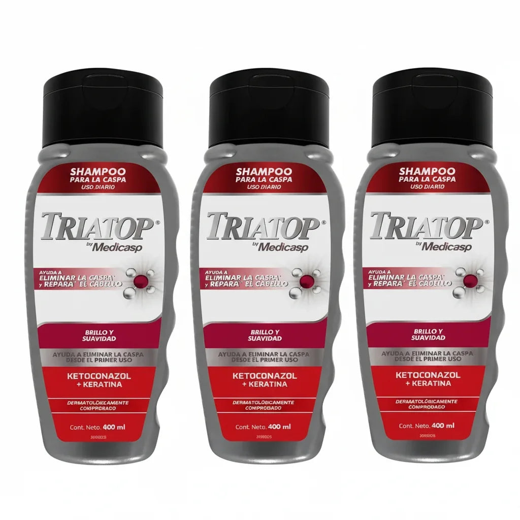 Pack X 3 Triatop Reparación Con Ketoconazol X 400 Ml