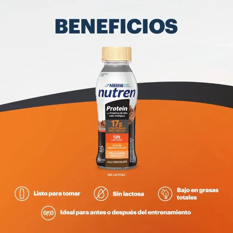 Pack X 6 Nutren Protein Rtd 260ml Sabor Chocolate Chocolate