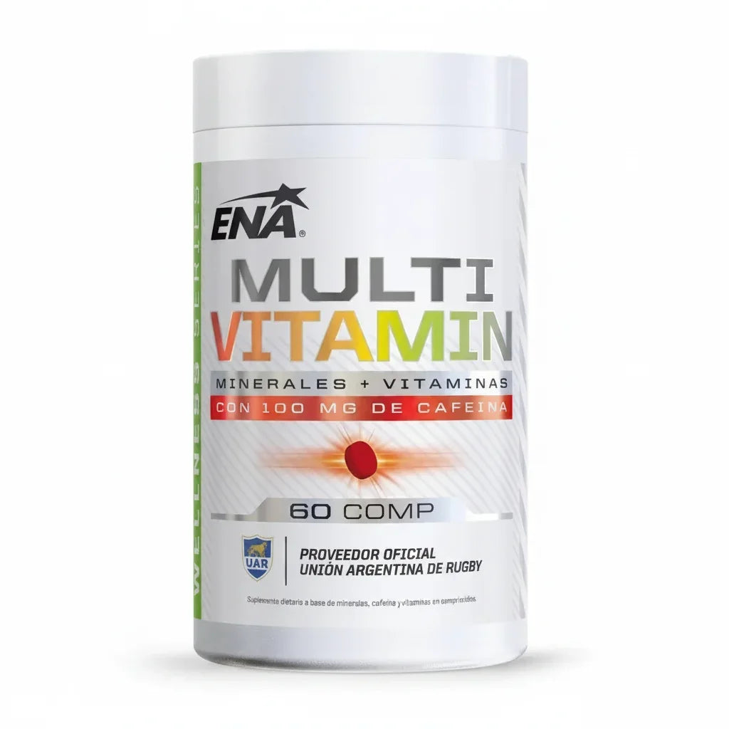 Multivitamin Ena Sport - Minerales, Vitaminas, Cafeína Sabor Neutro