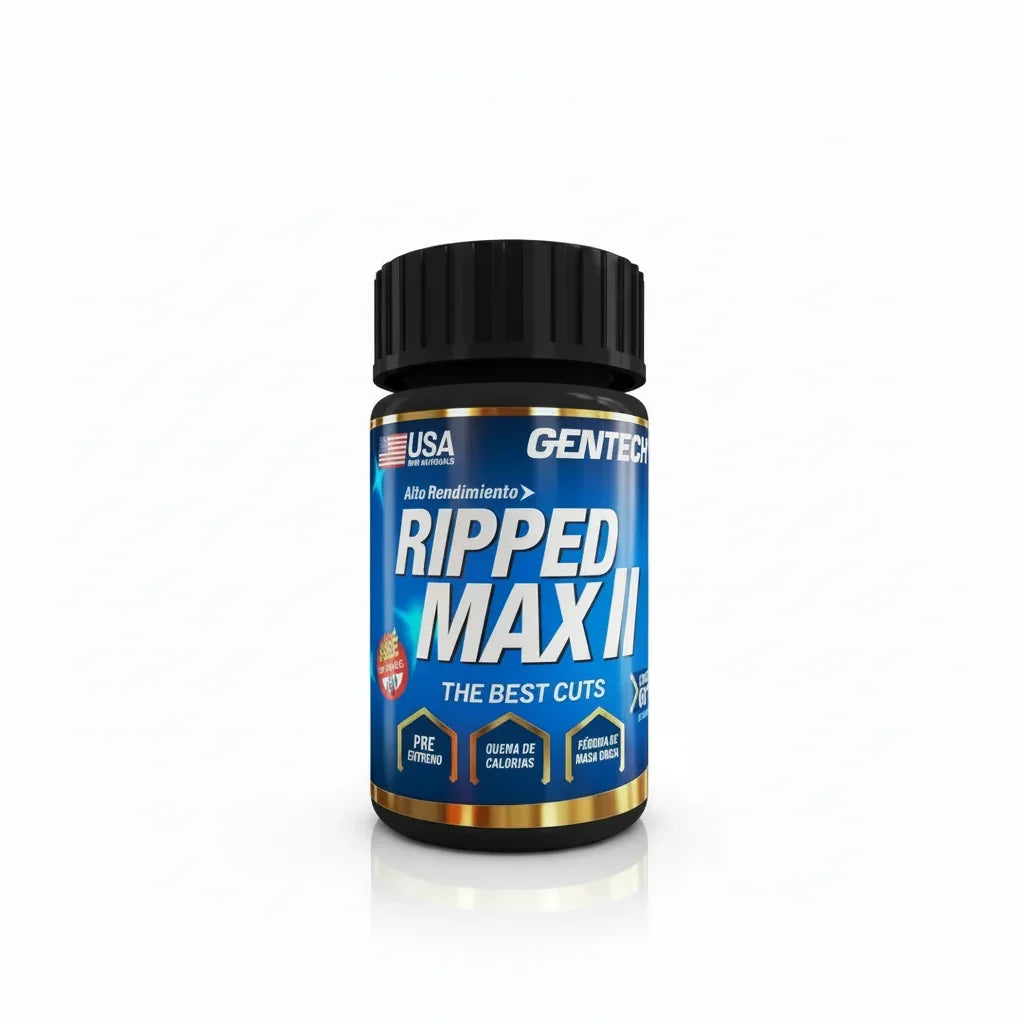 Ripped Max Ii Gentech Quemador De Grasa 60 Capsulas Sabor Sin Sabor