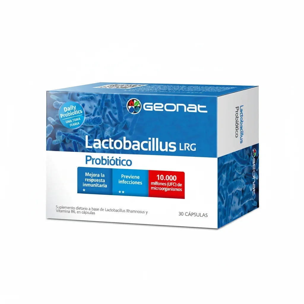Suplemento En Cápsulas Geonat Lactobacillus Lrg Dietario En Caja X30
