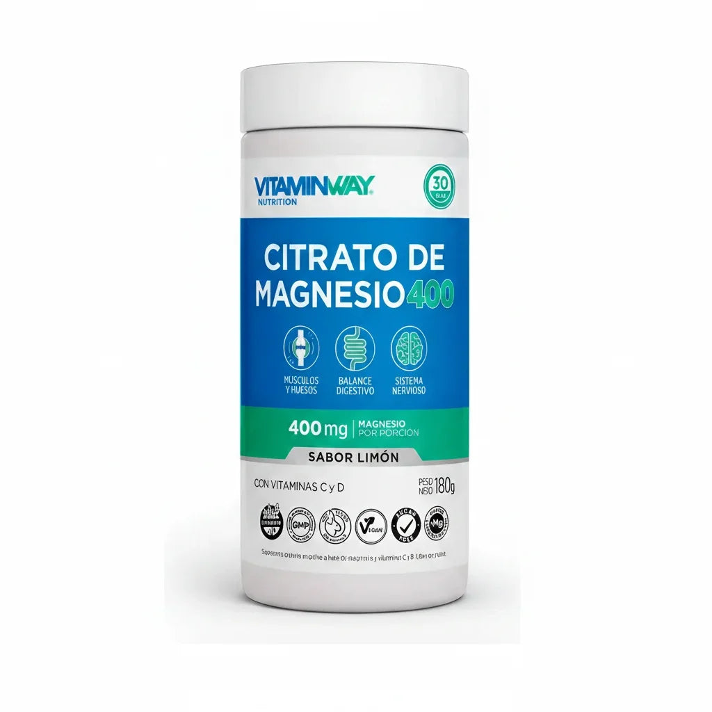Citrato De Magnesio 400 Vitamin Way 180g Limón