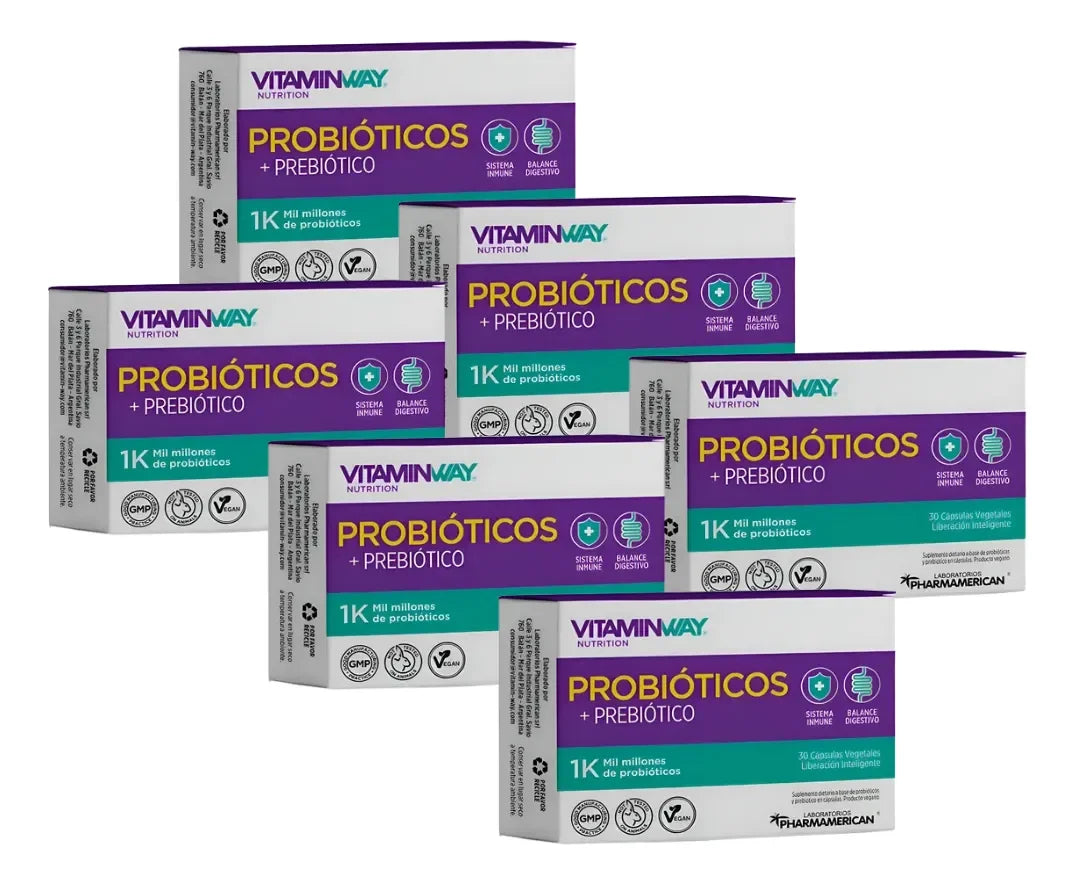 Pack x6 Probioticos Vitamin Way Probióticos + Prebiótico
