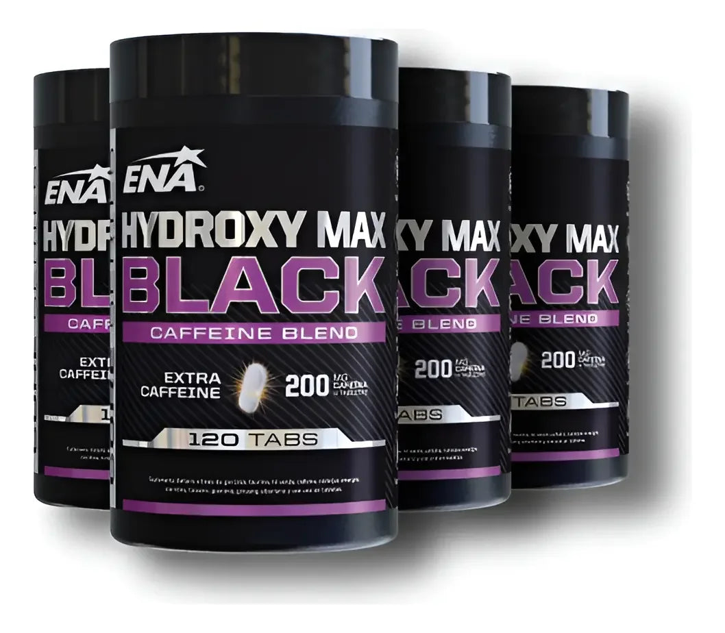 4 Hydroxy Max Black - Quemador Con Cafeína X120 Tabs Ena