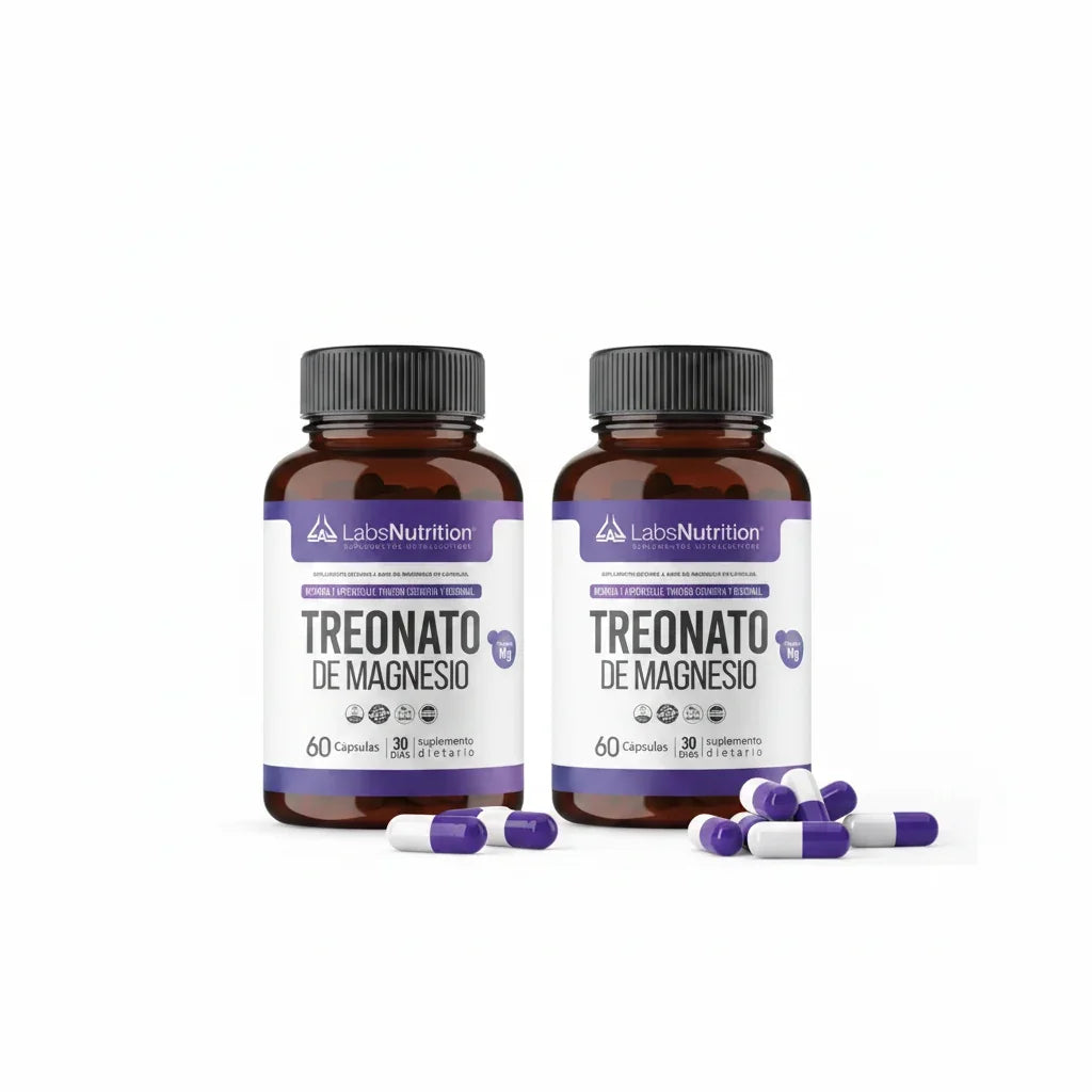 Treonato De Magnesio 500mg X2 - Labs Nutrition, 120 Capsulas Sin Sabor