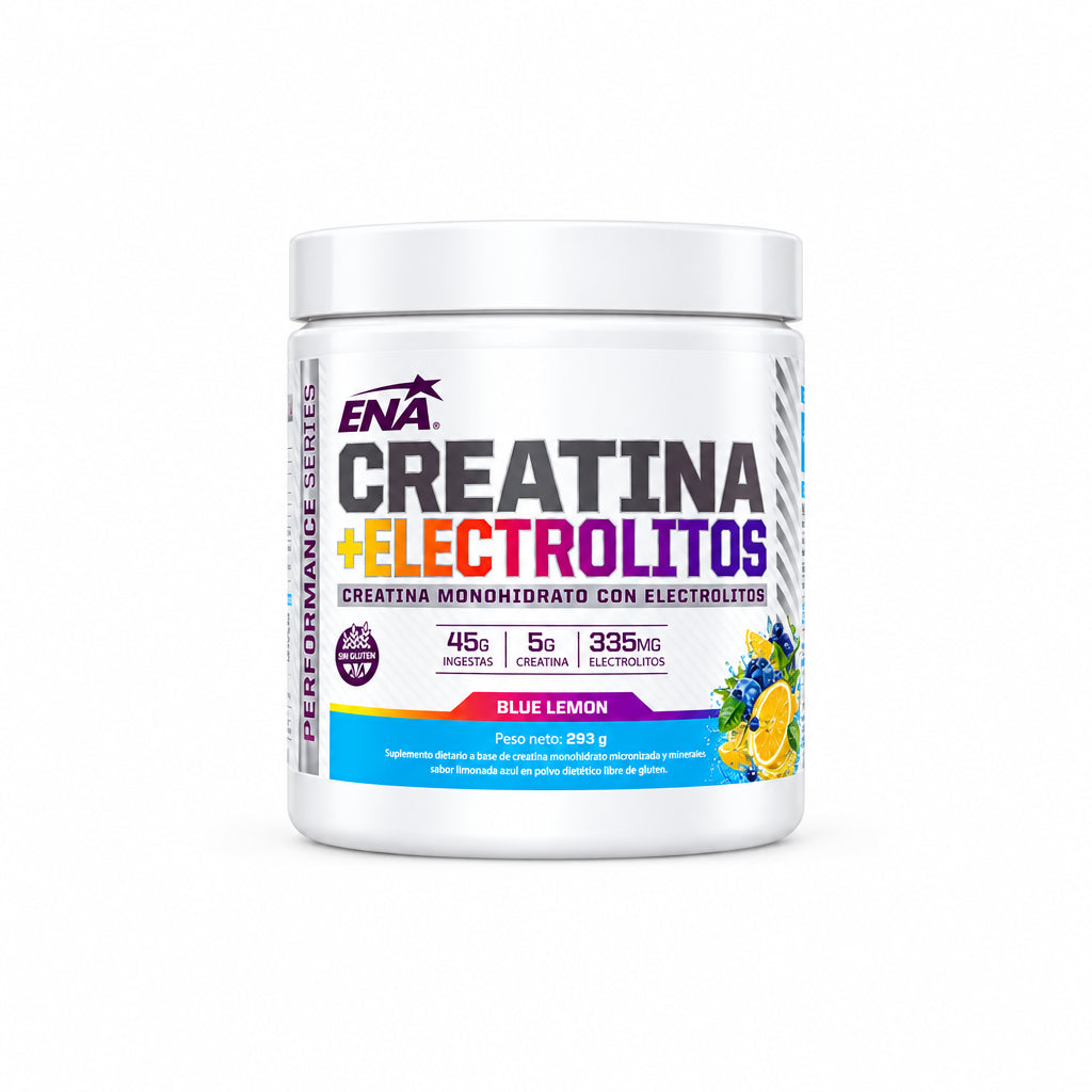 Creatina Monohidrato Con Electrolitos Ena Sport 302g Blue Lemon