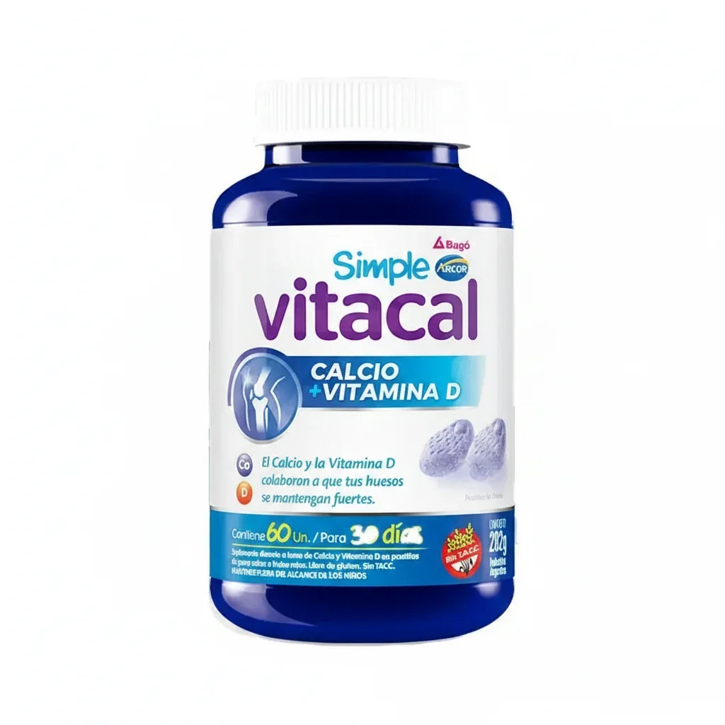 Suplemento Vitaminas Calcio Vitamina D Arcor Bagó Frutos Rojos 60 U